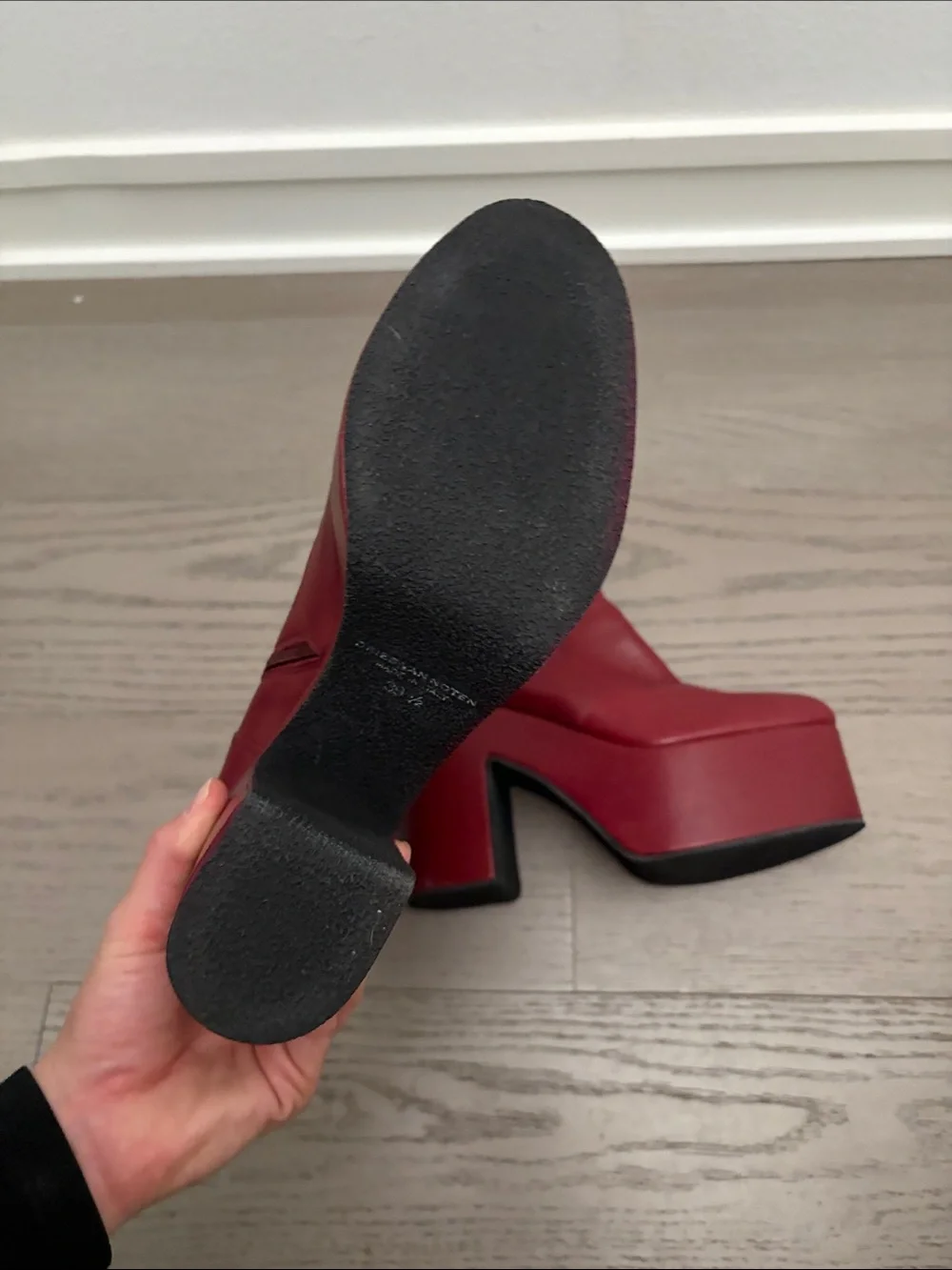 Women's Red Platform Ankle Boots 39.5